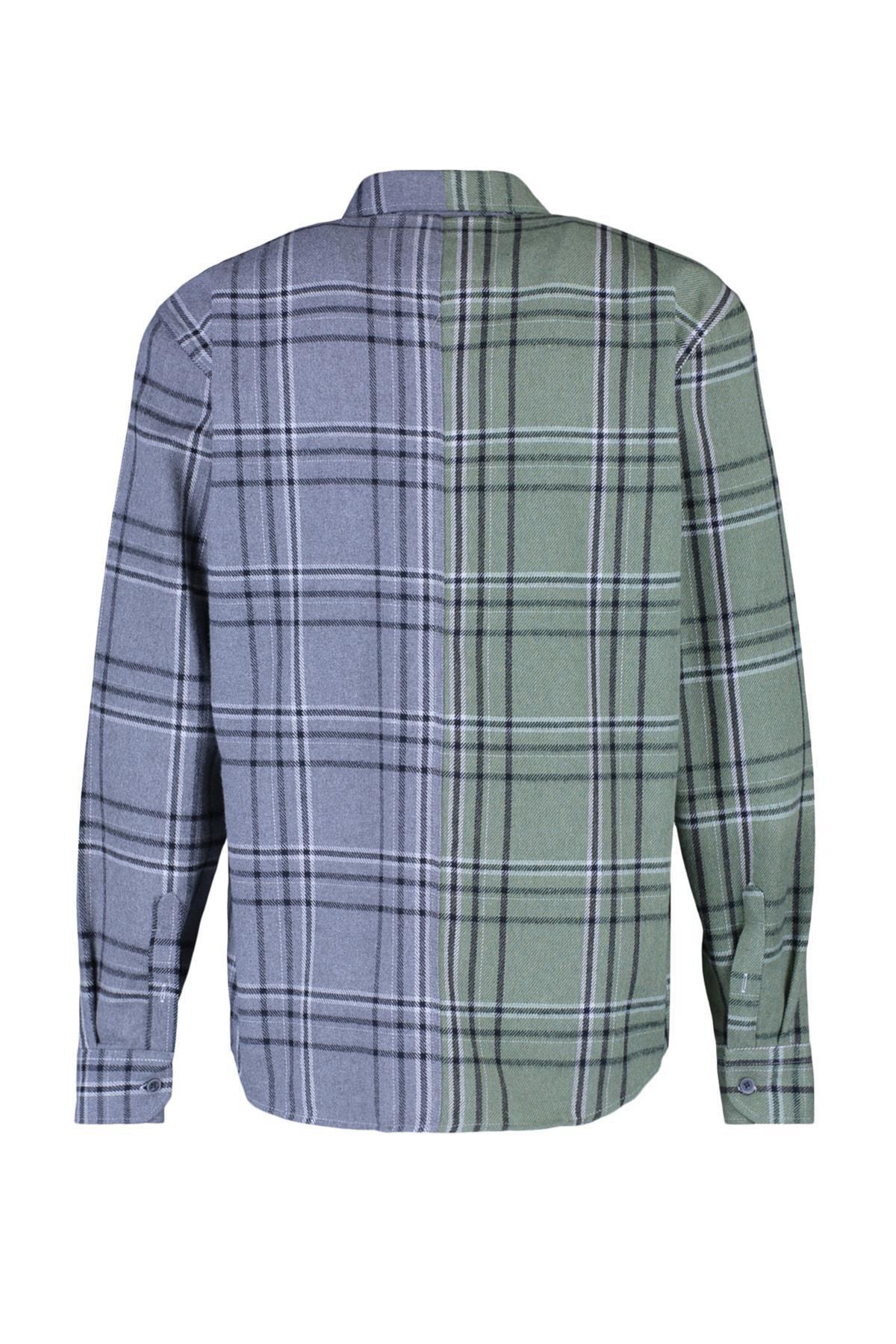 Multicolour Colourblock Collar Shirt, , large image number 7