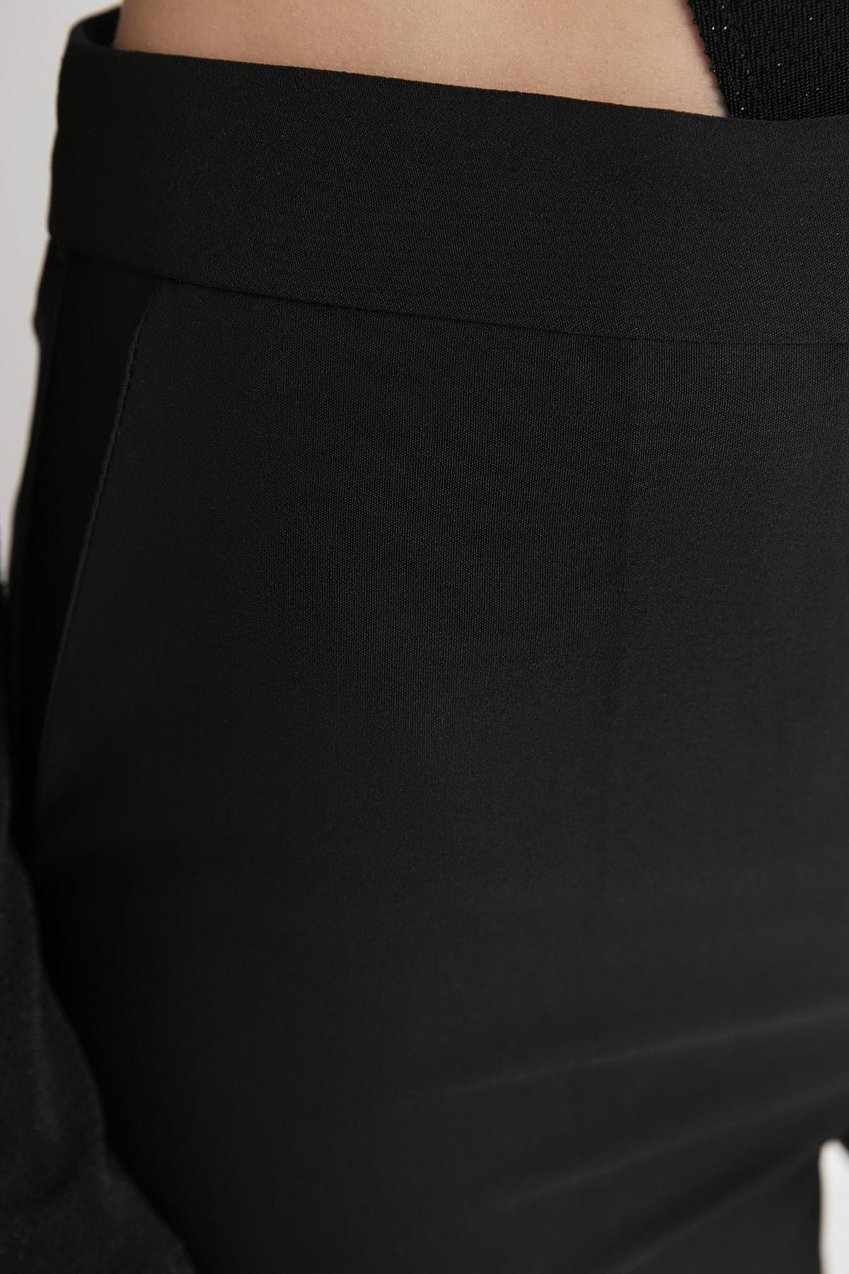 Black Fitted Cigarette Pants, , large image number 7