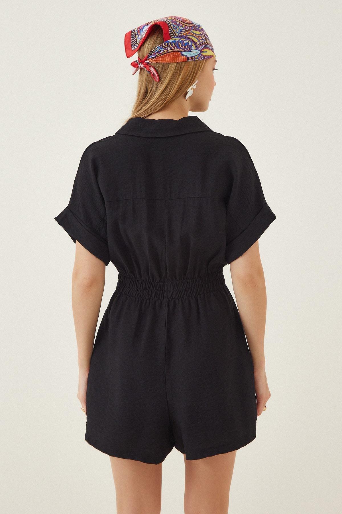 Happiness Istanbul - Black Collared Jumpsuit