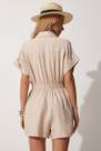 Happiness - Beige Collared Jumpsuit