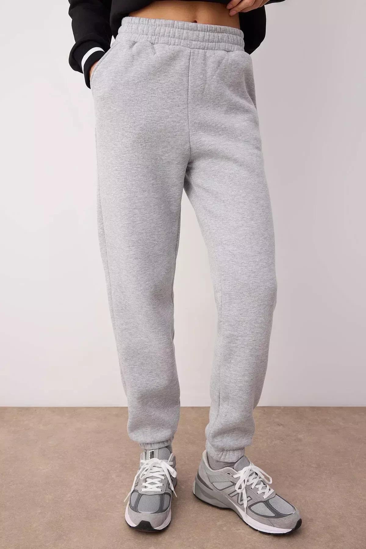 Gray Slim Sweatpants, Gray, large image number 5