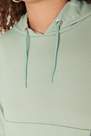 Trendyol - Green Oversize Hooded Plus Size Sweatshirt