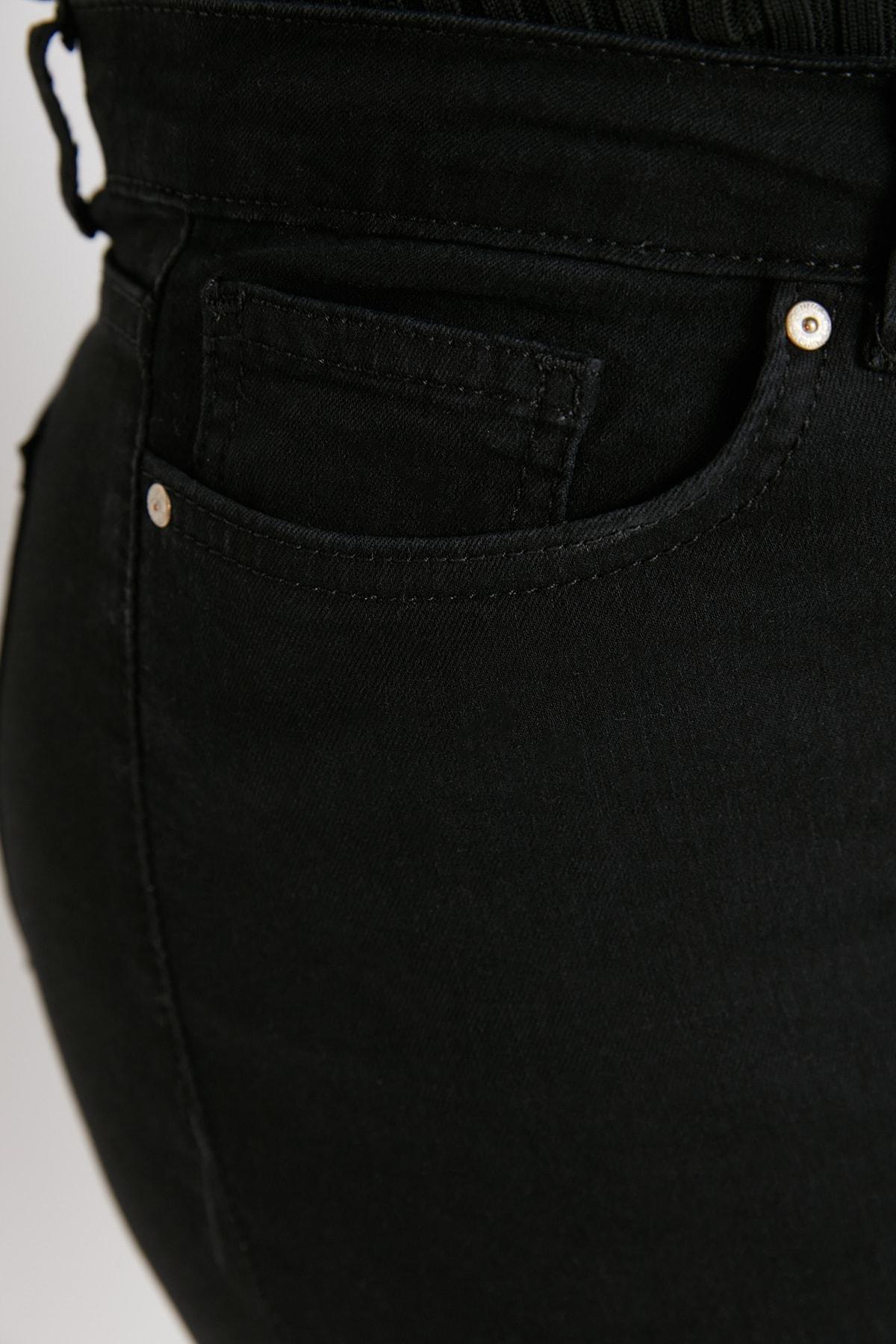 Black Skinny High Waist Plus Size Jeans, , large image number 6