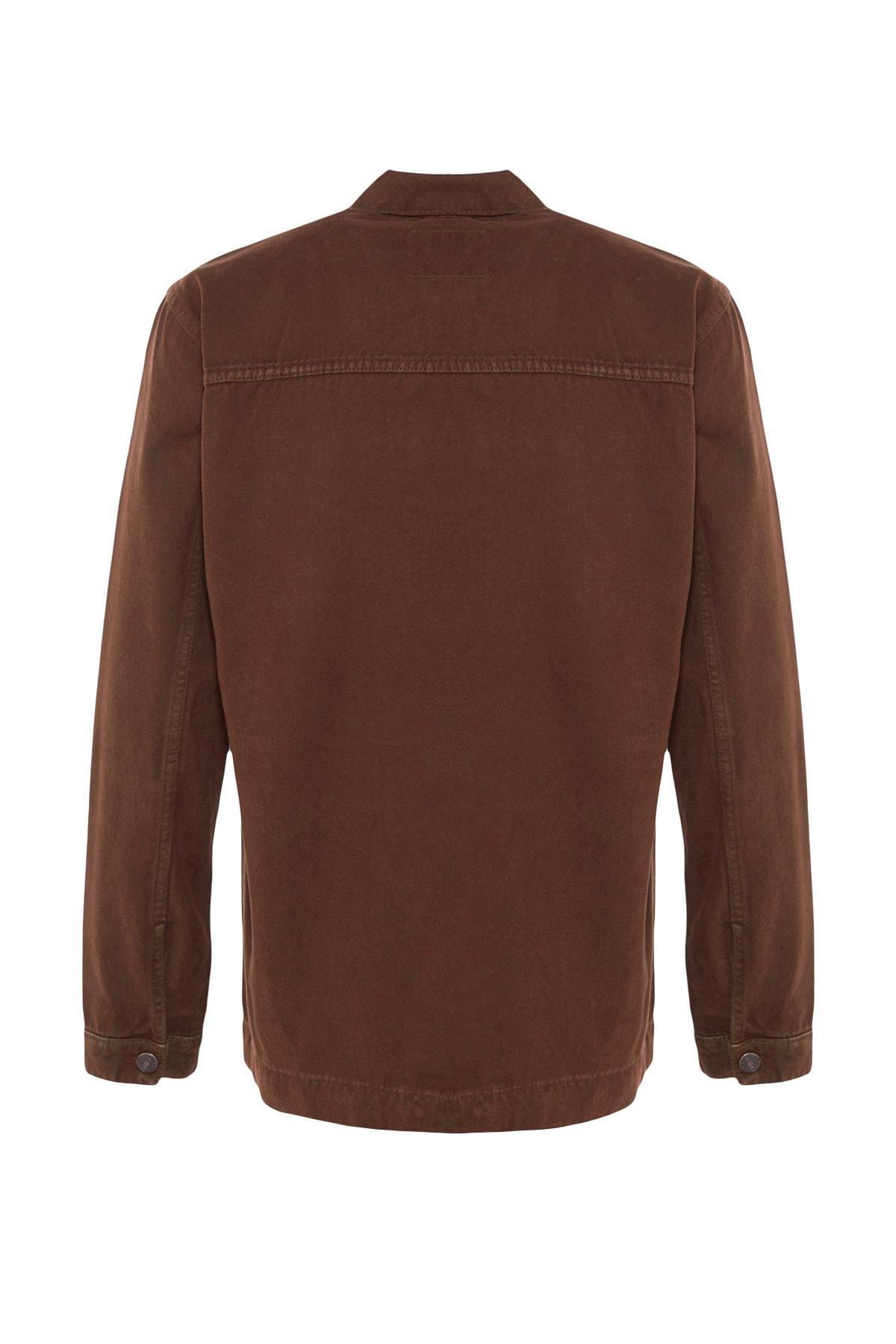 Brown Collared Jacket, Brown, large image number 8