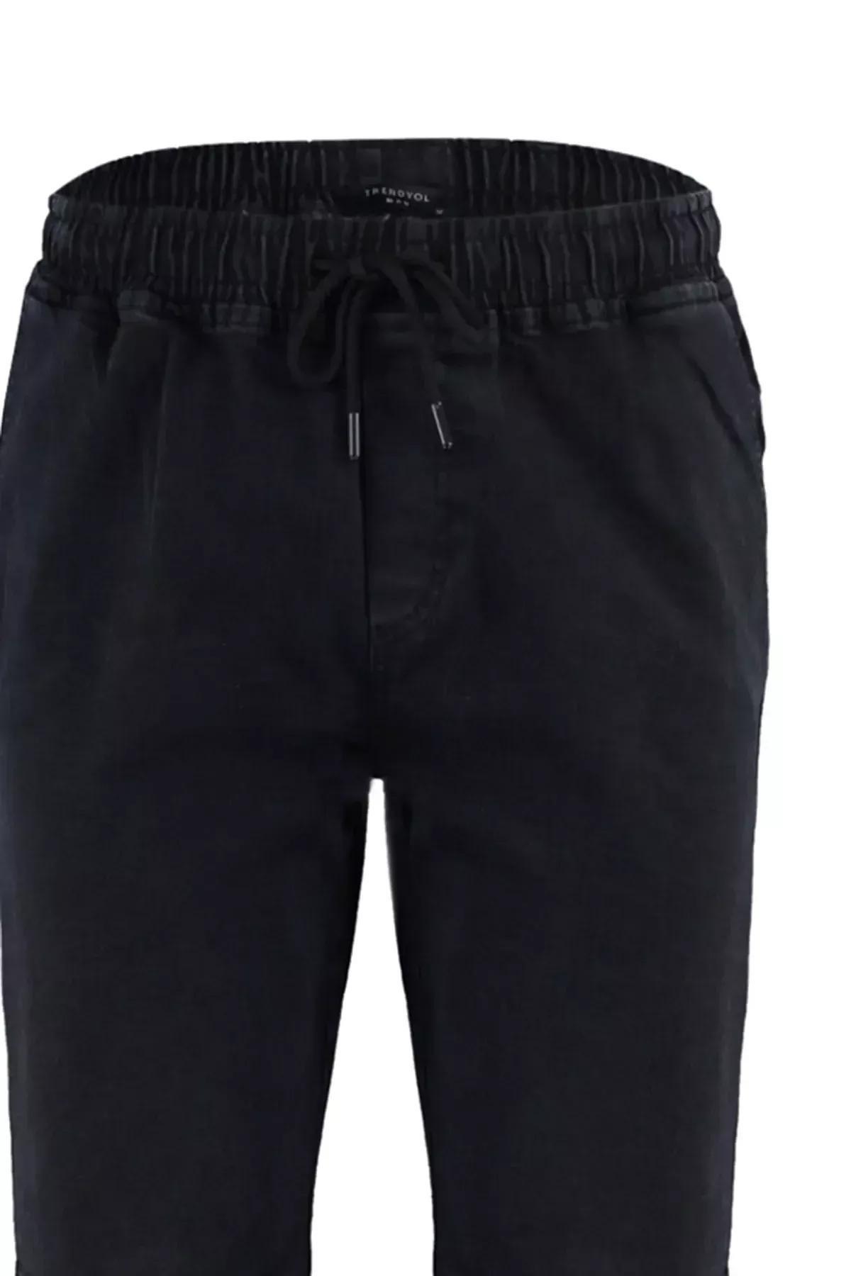 Black Denim Joggers Jeans, Black, large image number 7