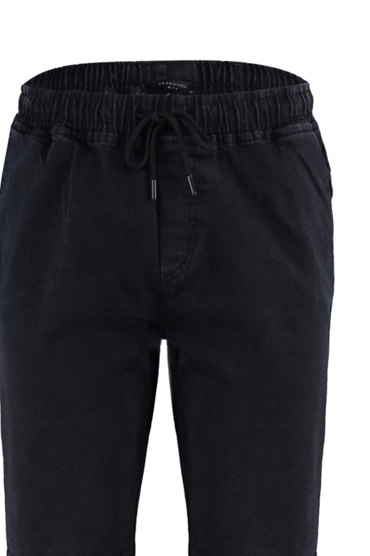 Black Denim Joggers Jeans, , large image number 8