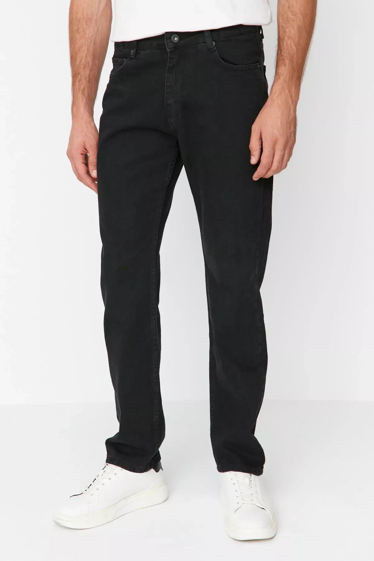 Black Denim Skinny Jeans, Black, medium
