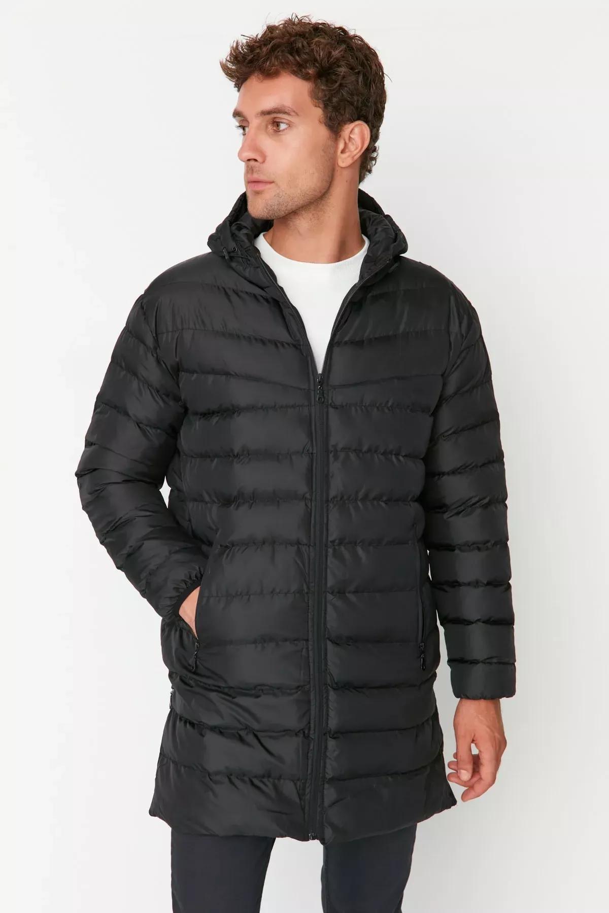 Black Puffer Jacket, Black, medium