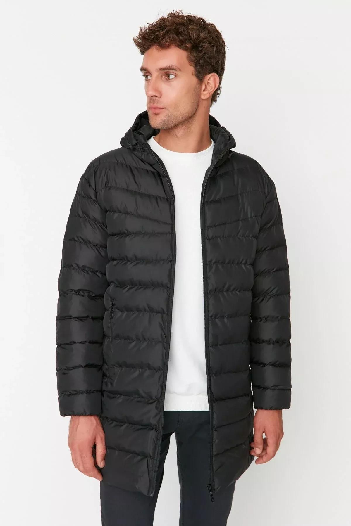 Black Puffer Jacket, Black, medium