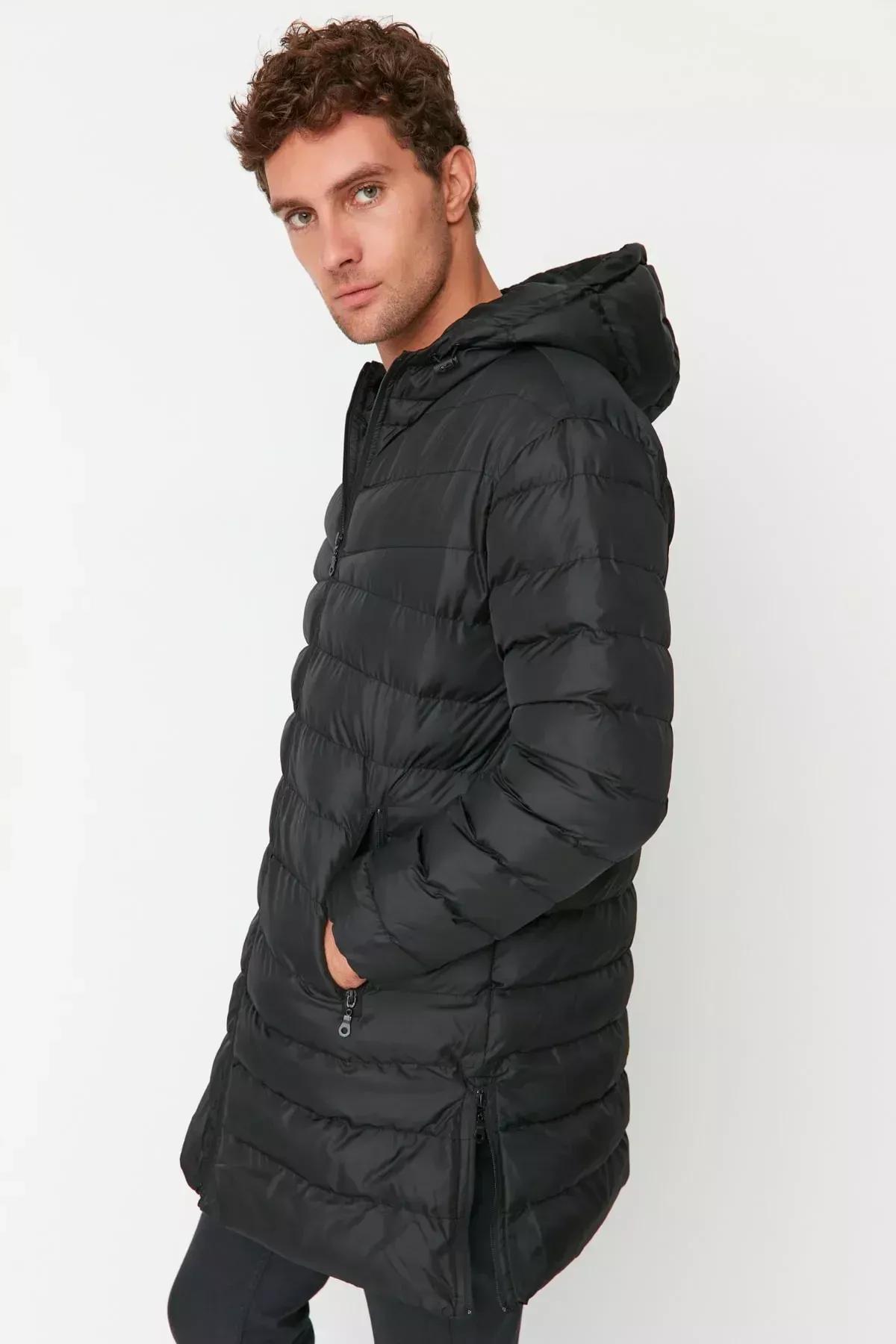 Black Puffer Jacket, Black, medium
