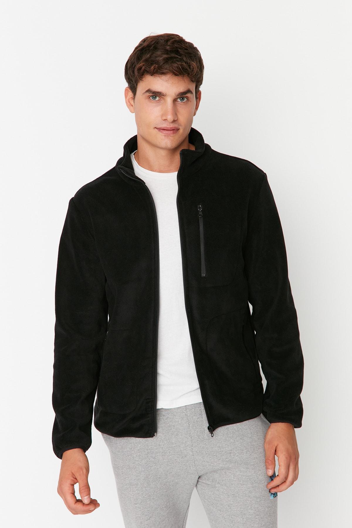 Black Lapel Collar Cardigan, , large image number 2