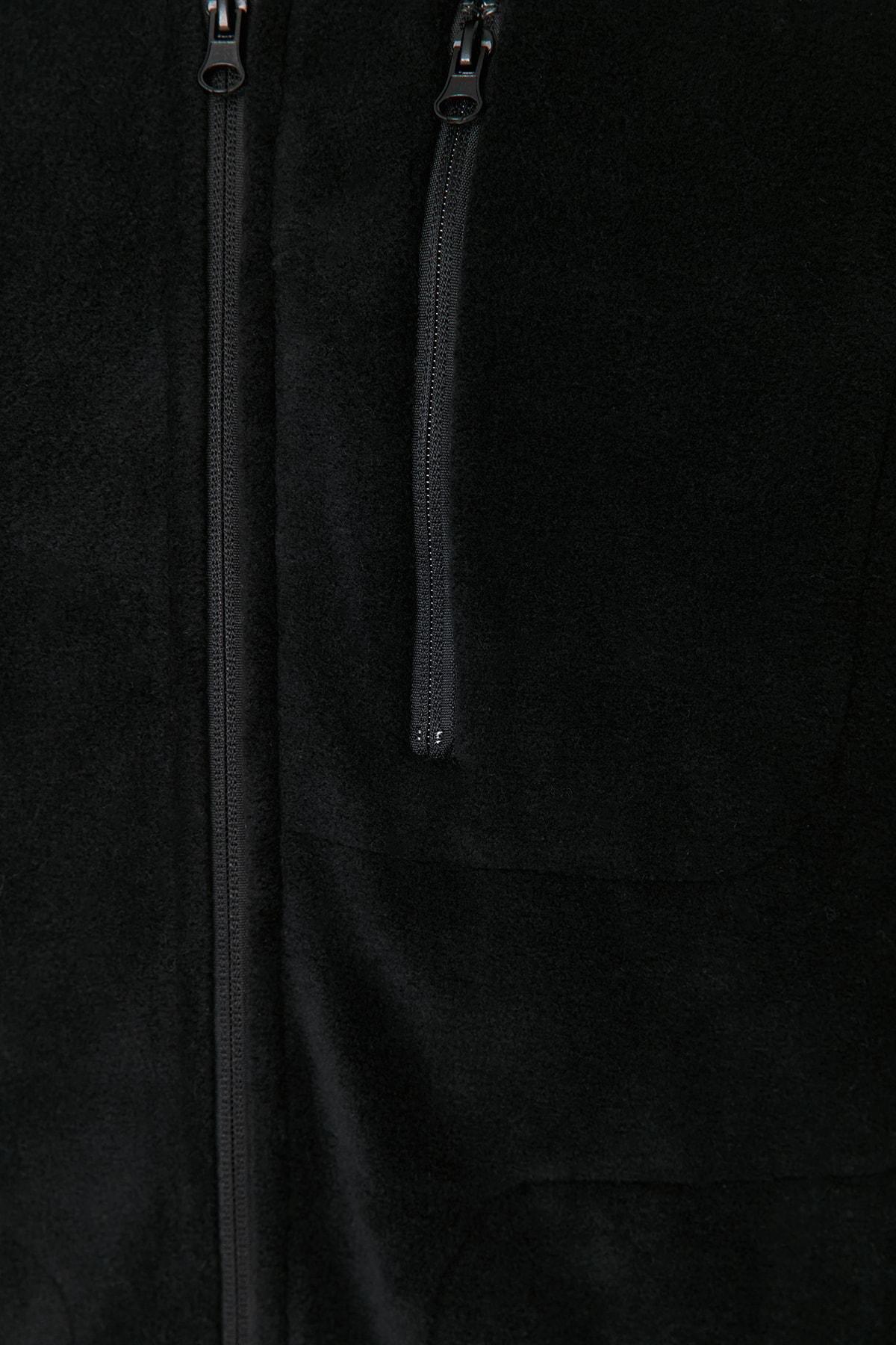 Black Lapel Collar Cardigan, , large image number 3