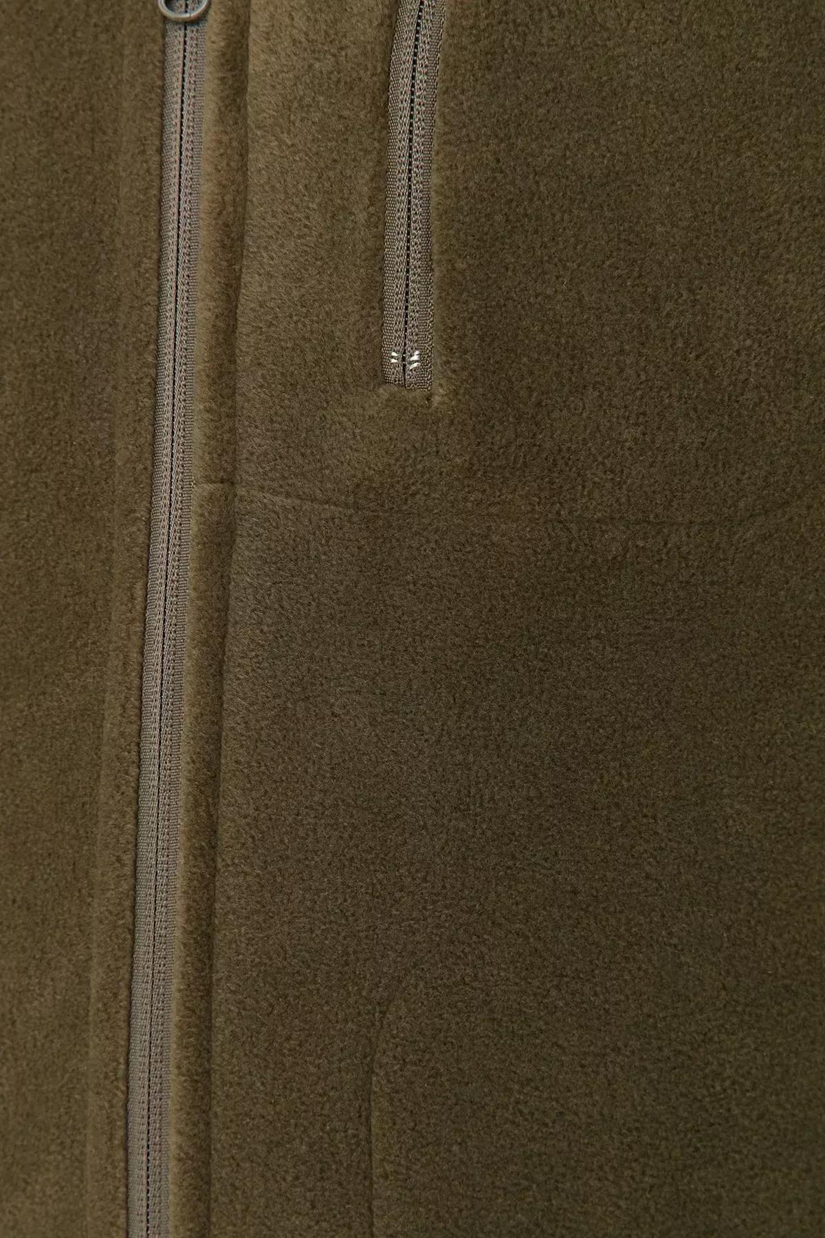 Khaki Regular Cardigan, , large image number 3