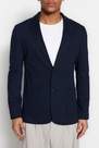 Trendyol - Navy Slim Lapel Collar Jacket