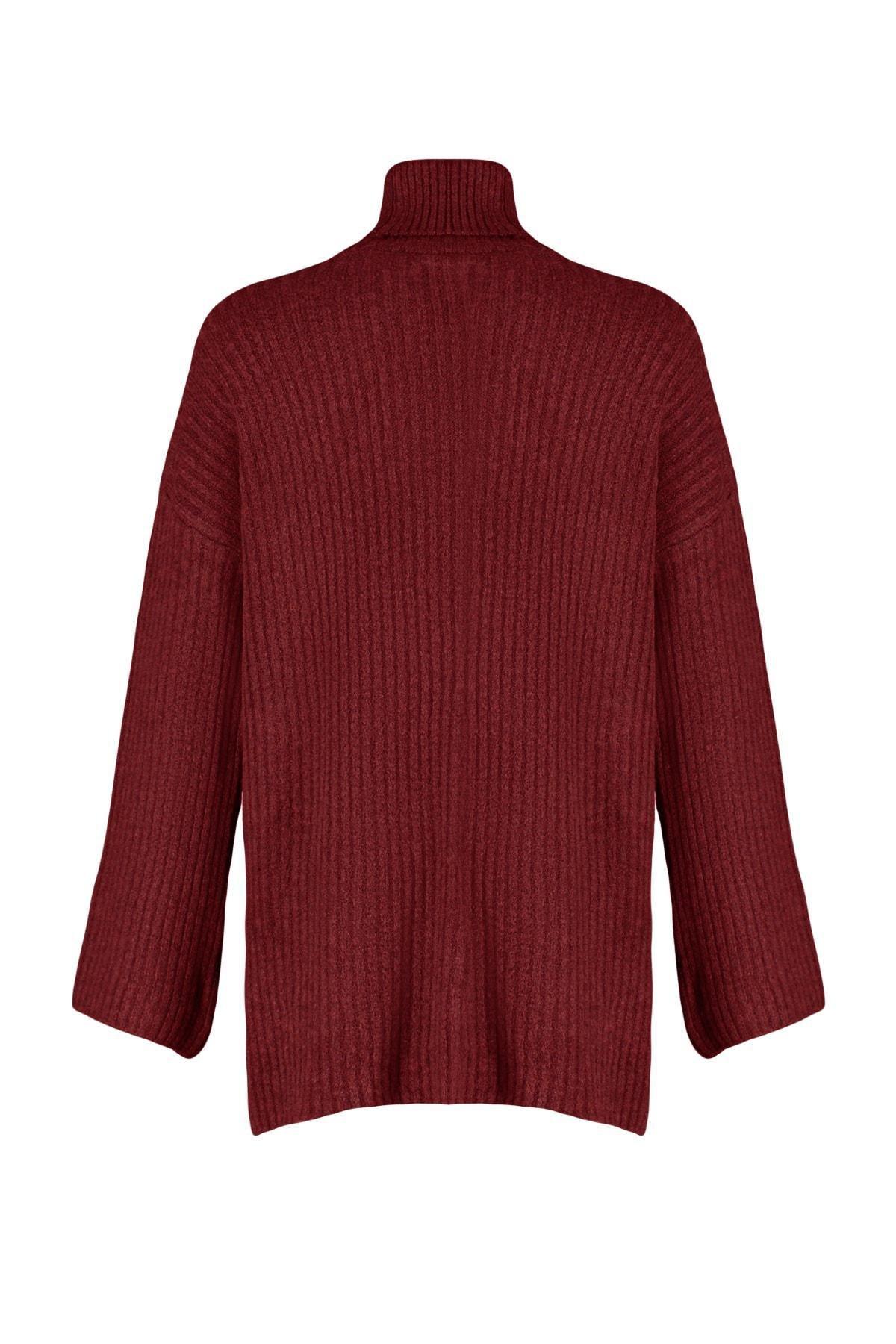 Burgundy Oversize Sweater, , large image number 5