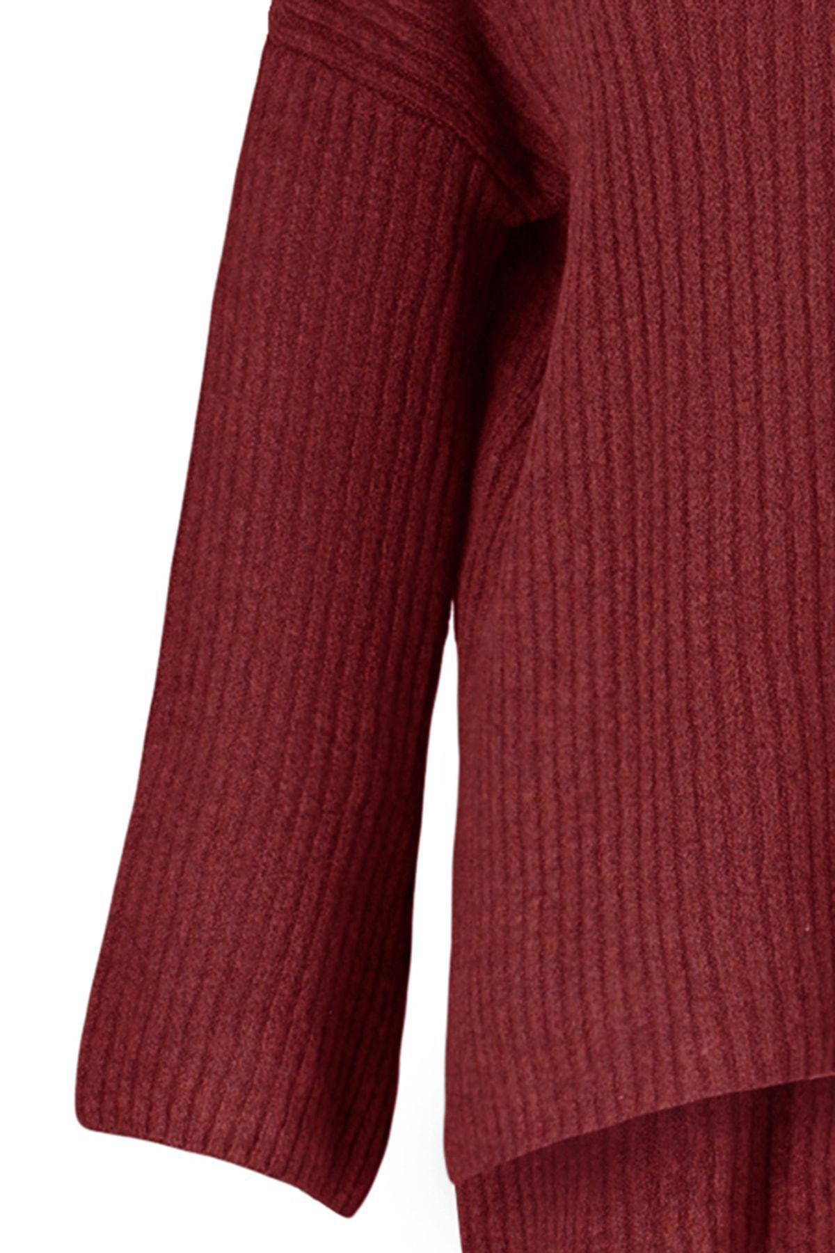 Trendyol - Burgundy Oversize Sweater