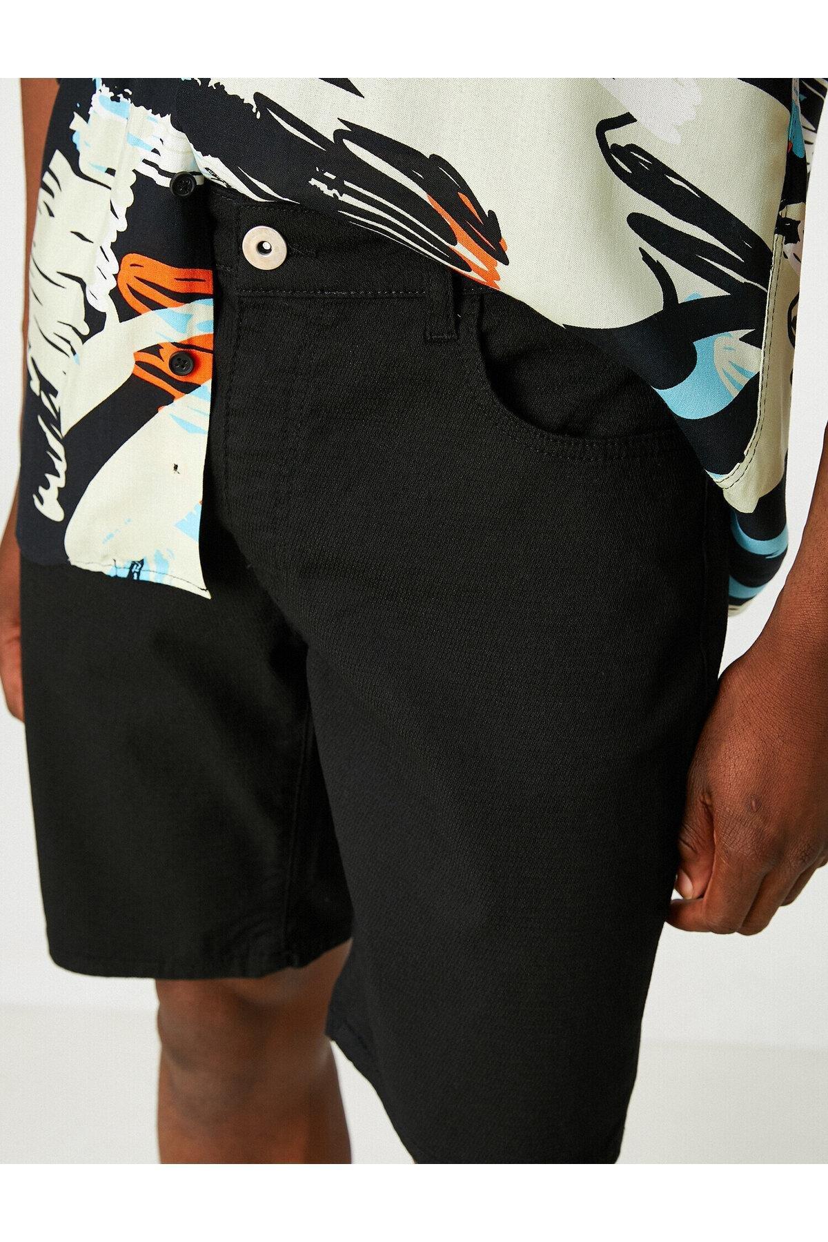 Koton - Black Basic Chino Shorts