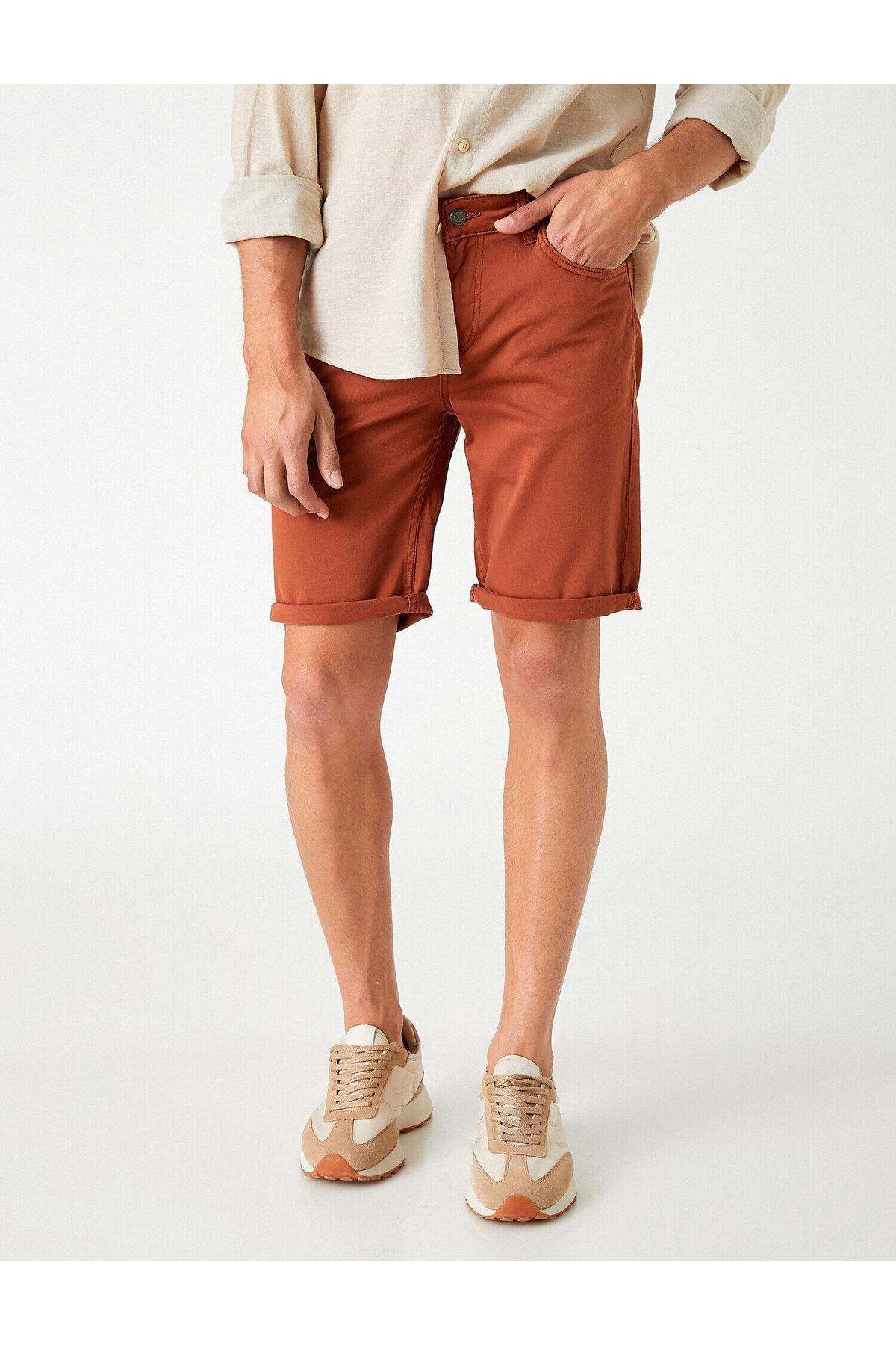 Koton - Brown Layered Leg Gabardine Shorts