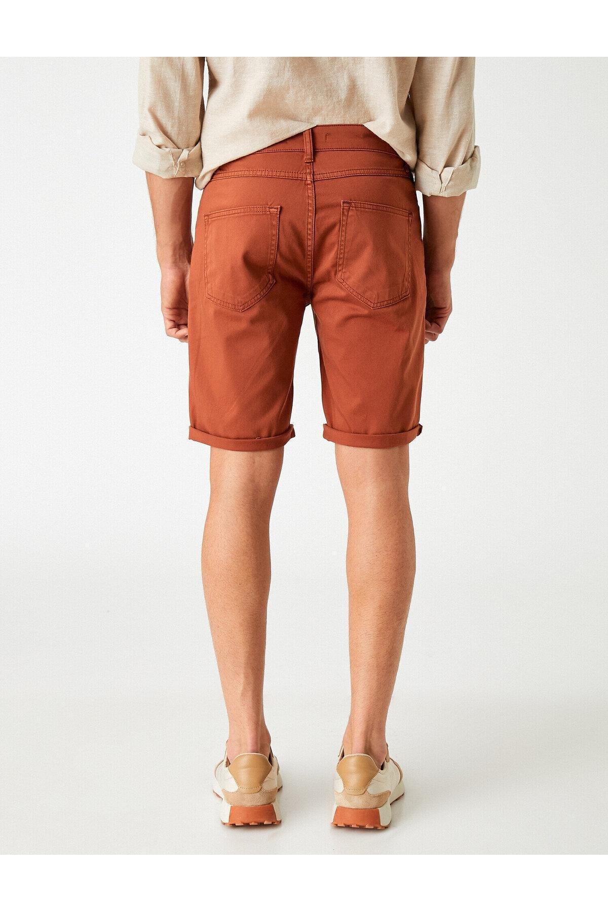 Koton - Brown Layered Leg Gabardine Shorts