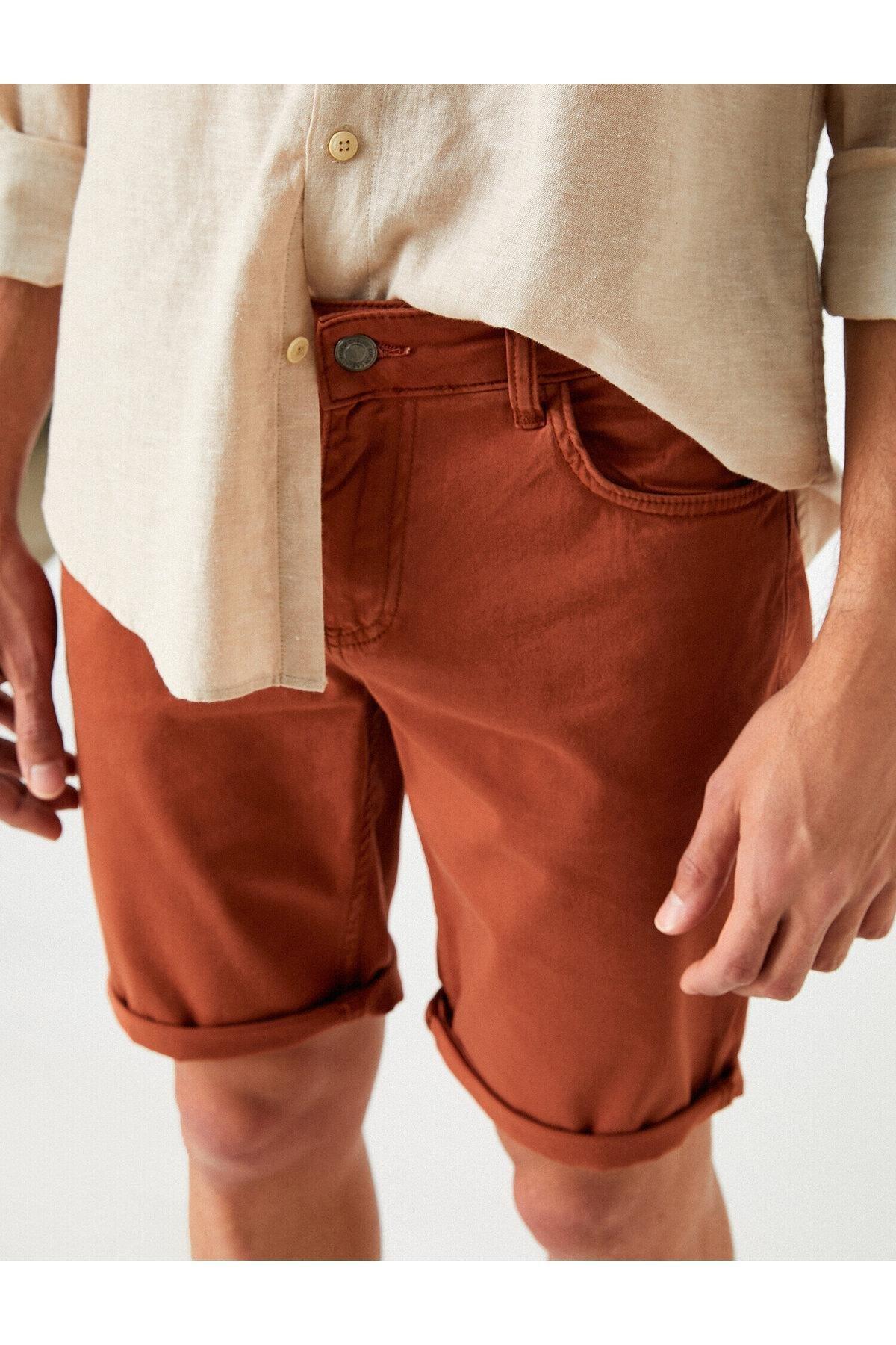 Koton - Brown Layered Leg Gabardine Shorts