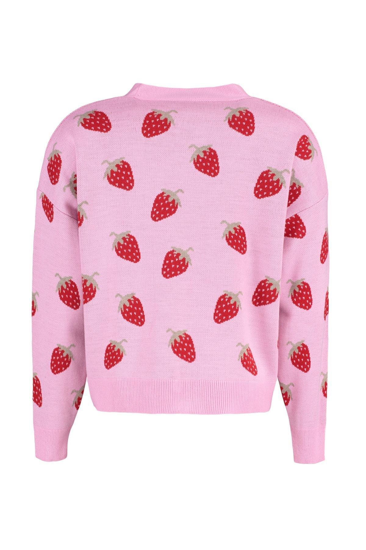 Pink Floral Plus Size Cardigan, , large image number 7