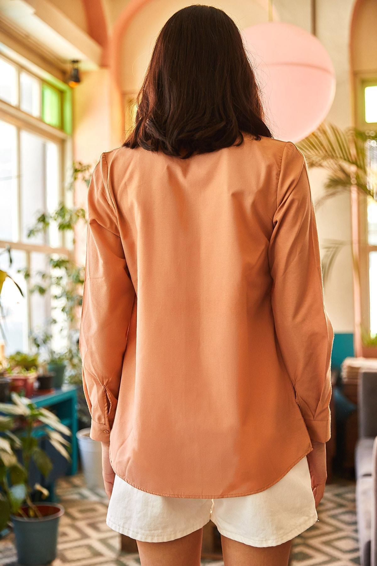 Pink Viscose Basic Shirt, , large image number 3