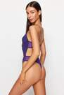 Trendyol - Purple Ajoure Slim Bodysuit