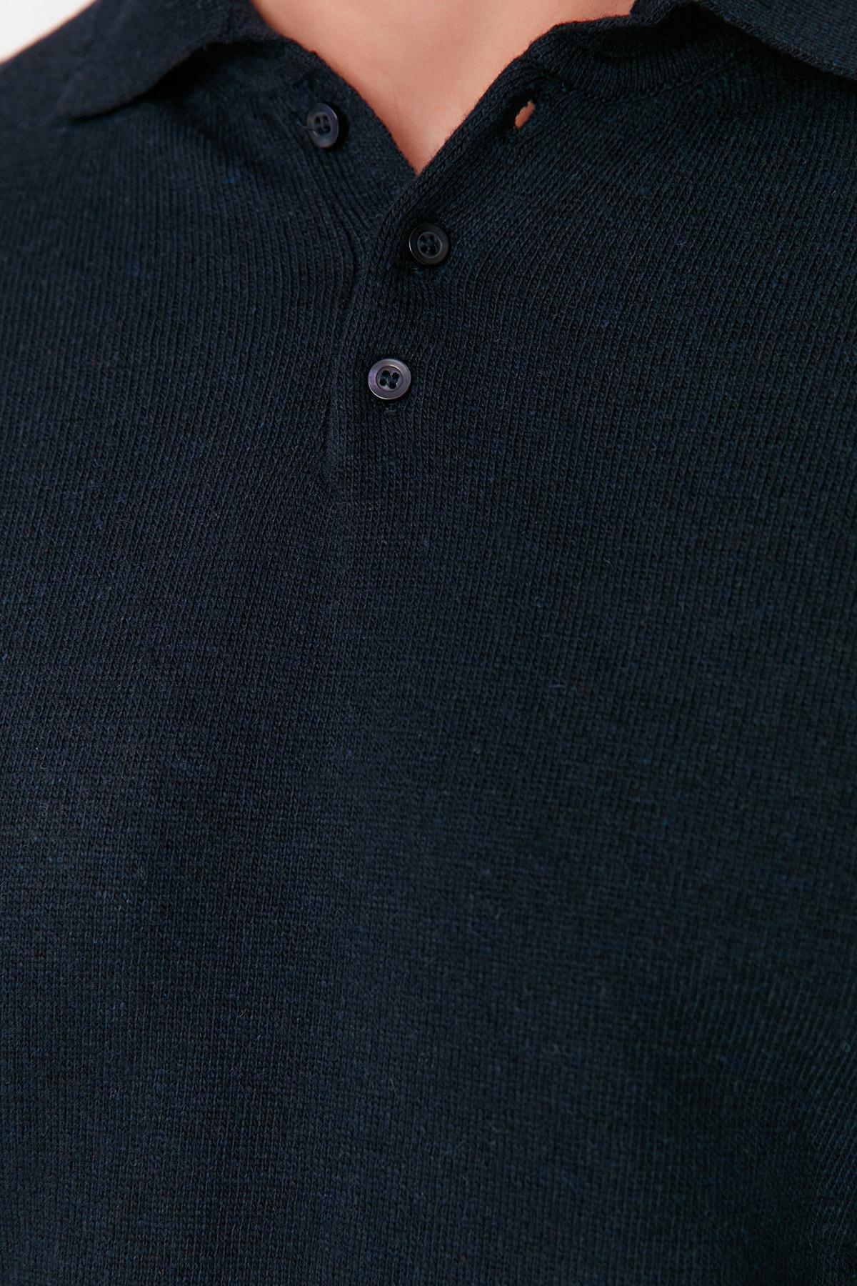 Blue Slim Sweater, , large image number 3