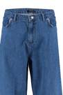 Trendyol - Blue High Waist Wide Leg Plus Size Jeans