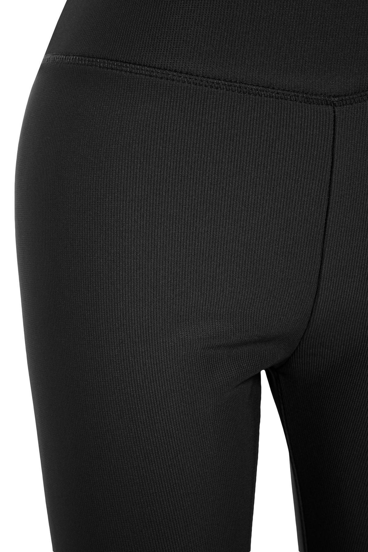 Black High Waist Plus Size Leggings, , large image number 4