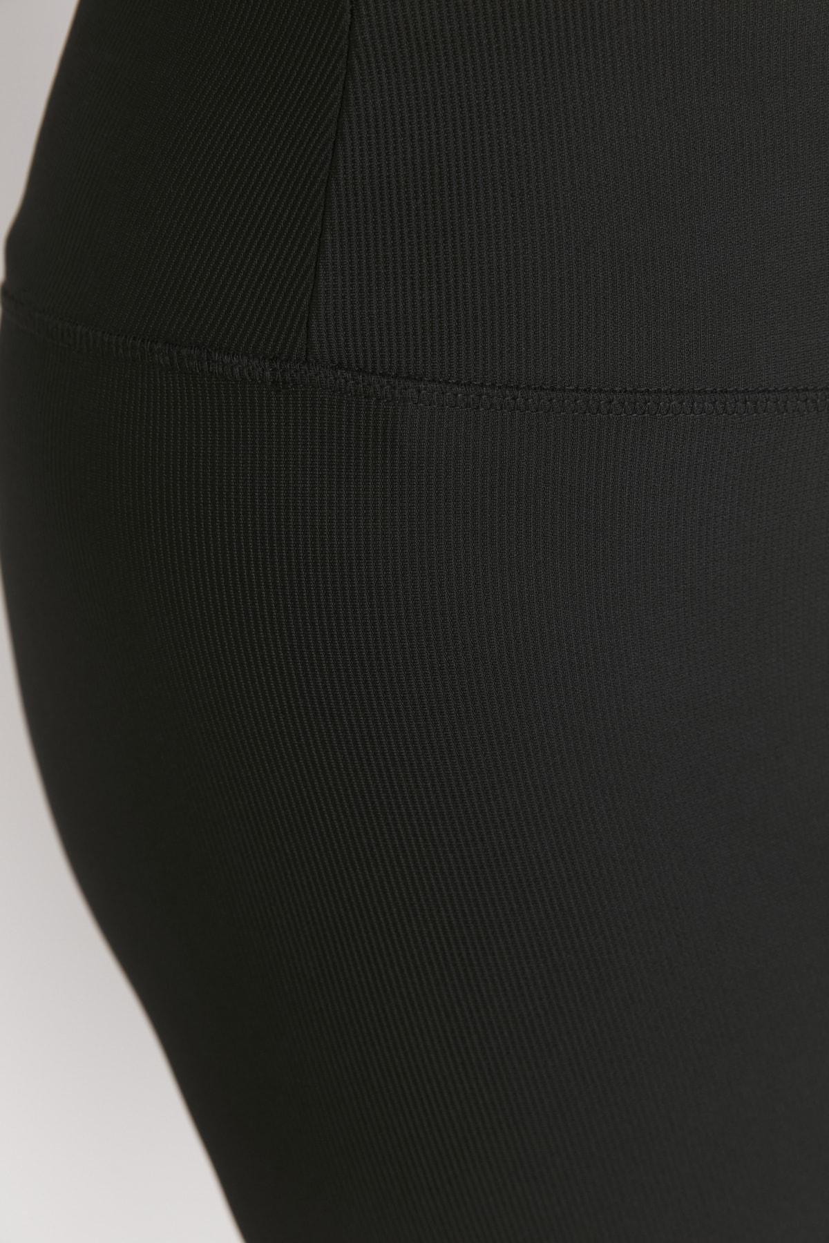 Black High Waist Plus Size Leggings, , large image number 6