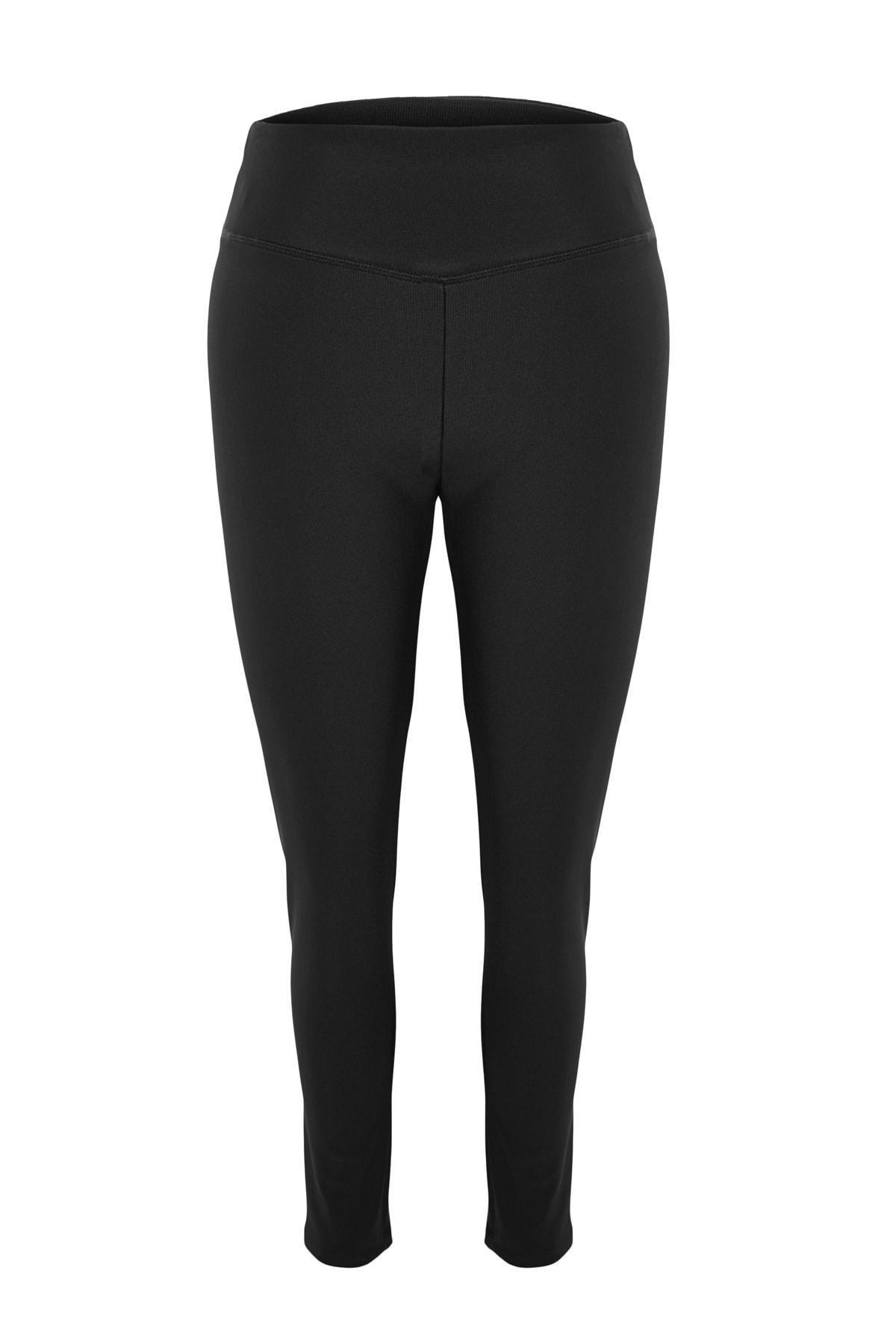 Black High Waist Plus Size Leggings, , large image number 7