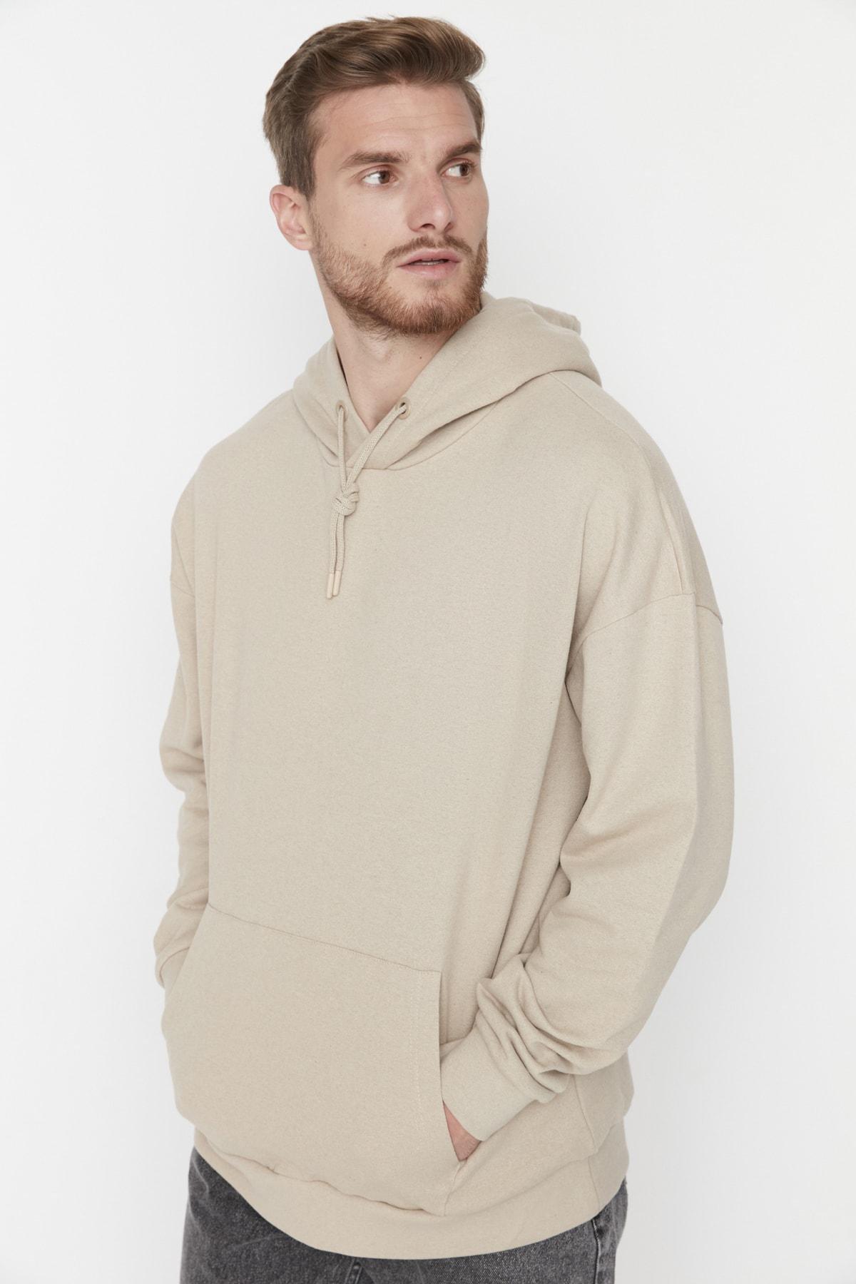 Beige Oversize Sweater, , large image number 0