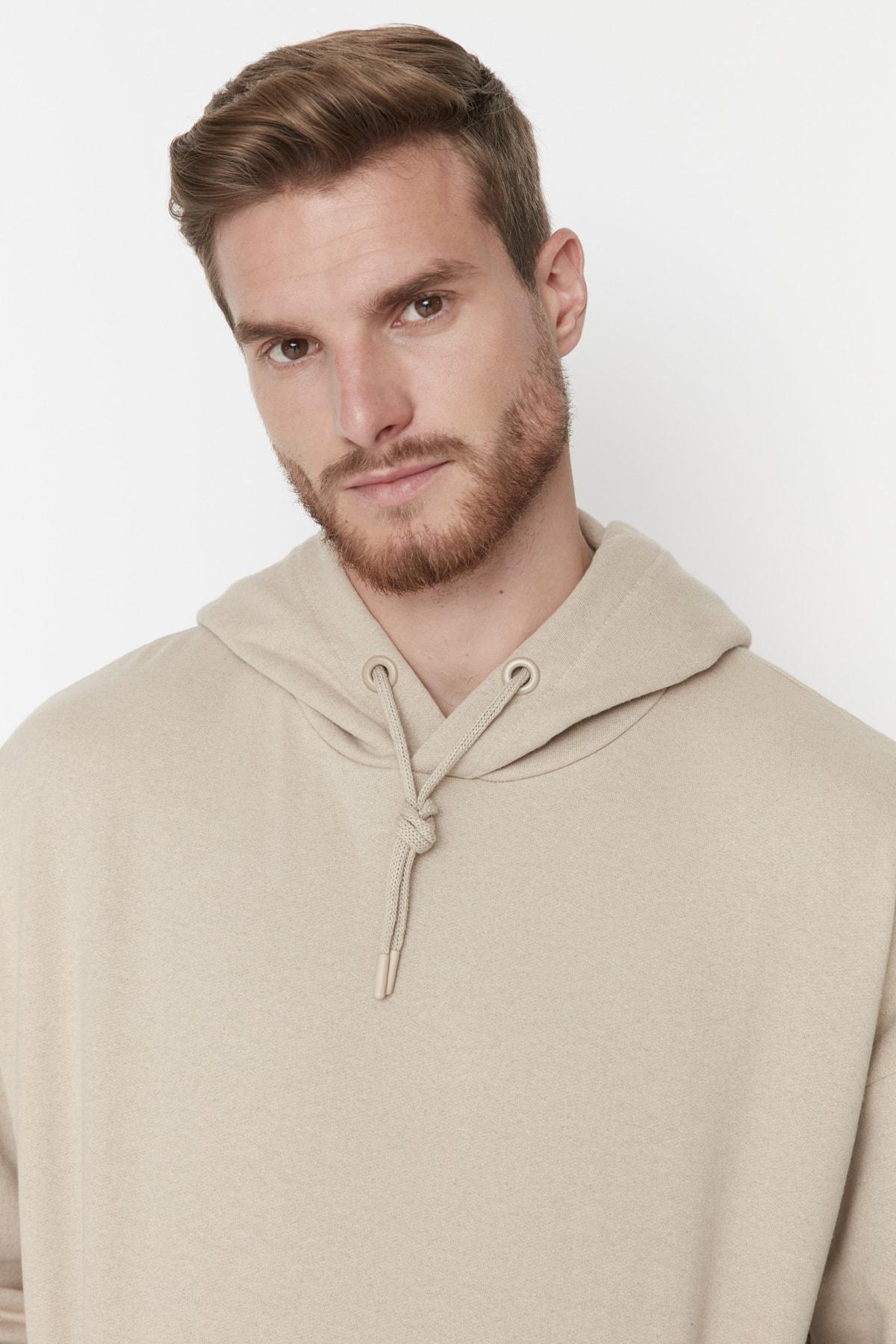 Beige Oversize Sweater, , large image number 1