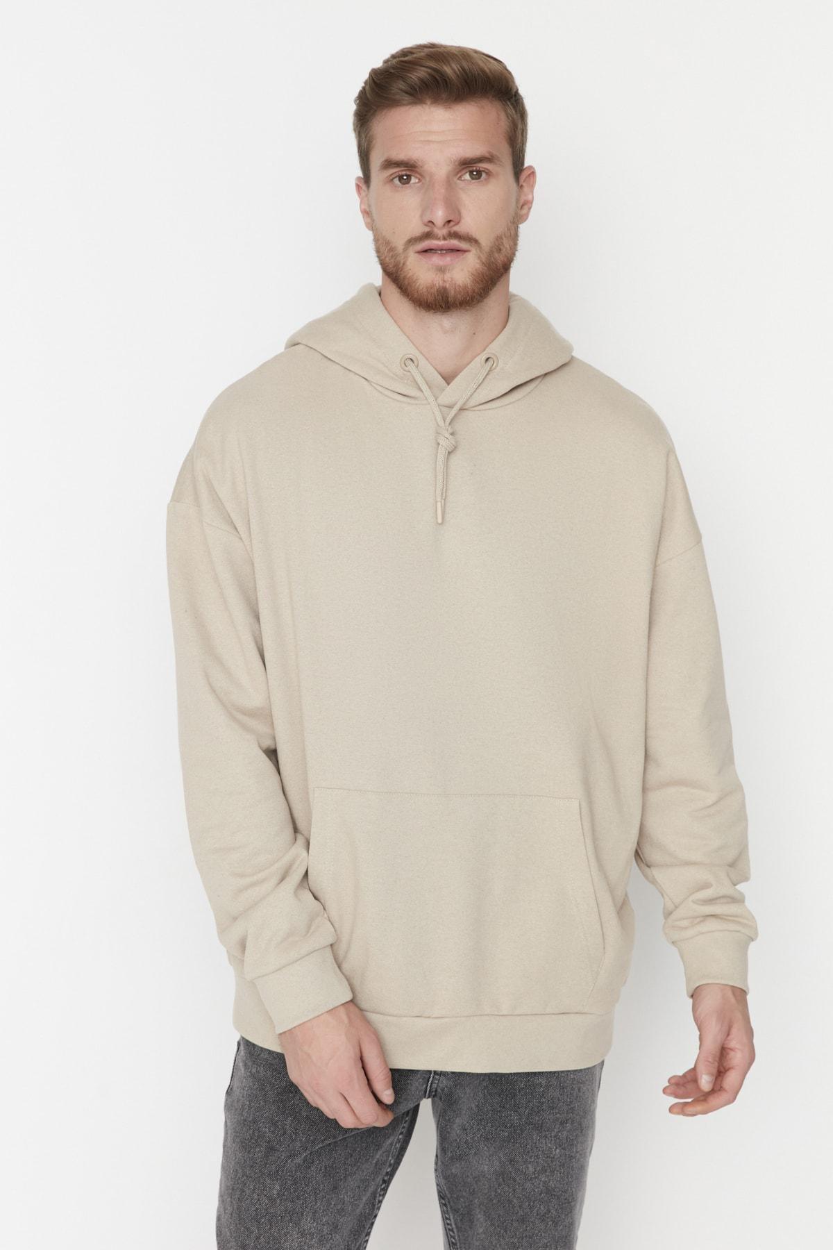 Beige Oversize Sweater, , large image number 4