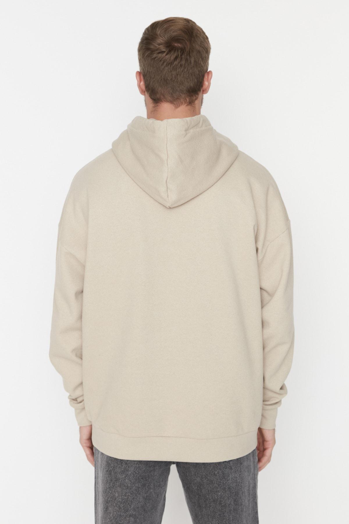 Beige Oversize Sweater, , large image number 5