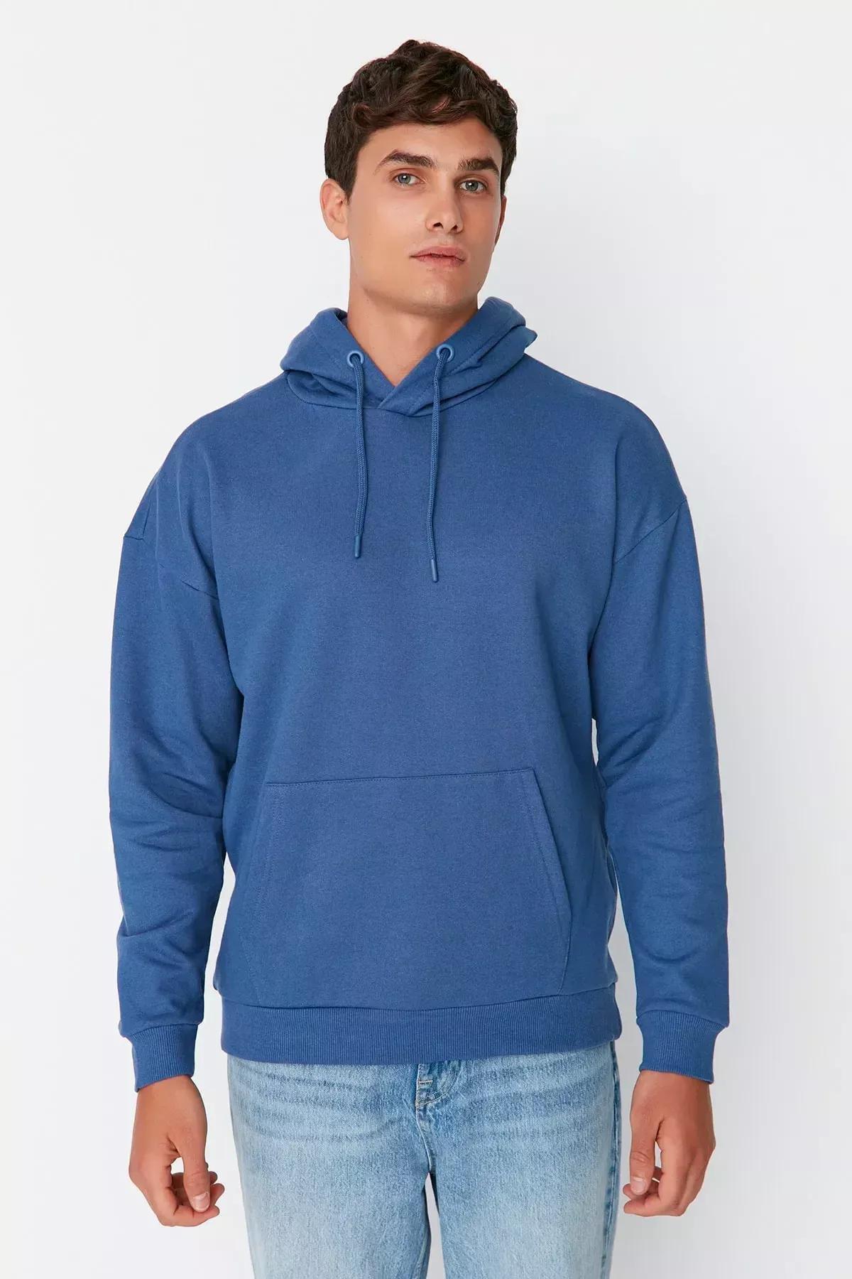 Blue Oversize Sweatshirt, , large image number 5