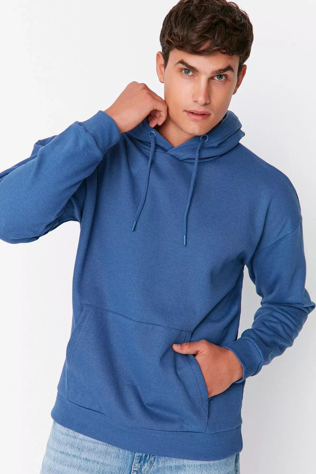Blue Oversize Sweatshirt, , large image number 6