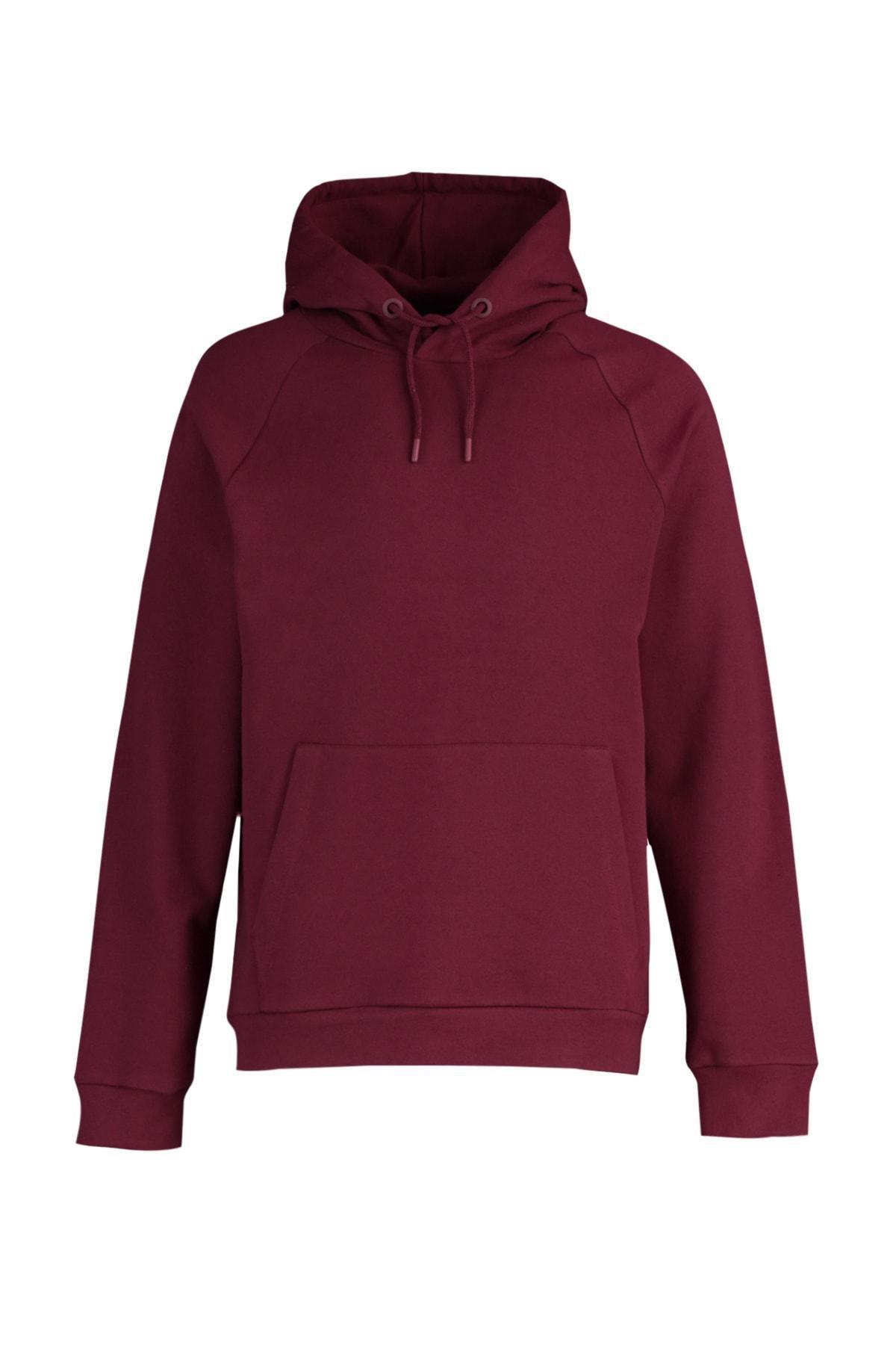Burgundy Hooded Sweatshirt, , large image number 6