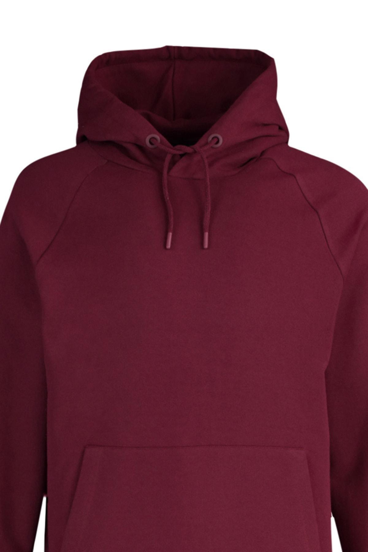 Burgundy Hooded Sweatshirt, , large image number 7