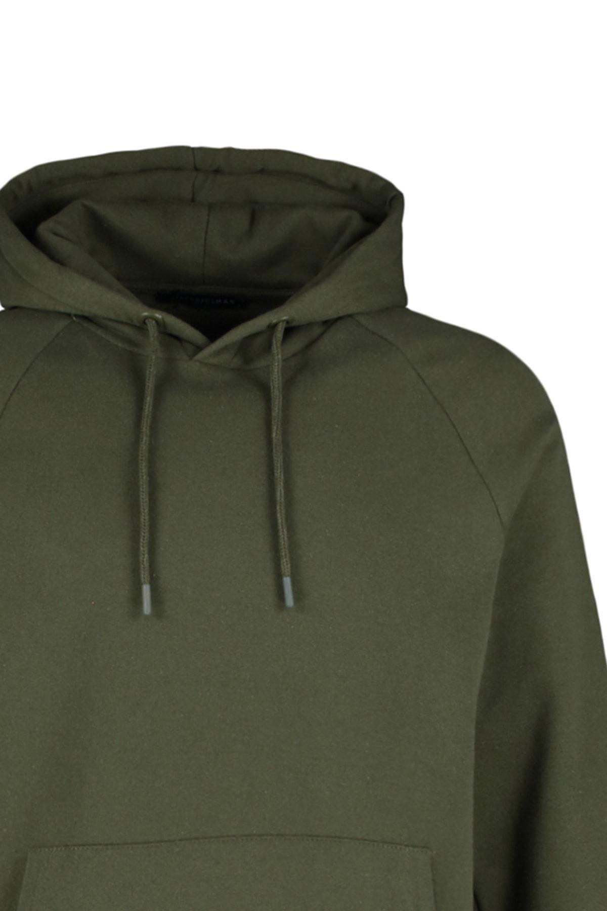Khaki Hooded Sweatshirt, , large image number 7