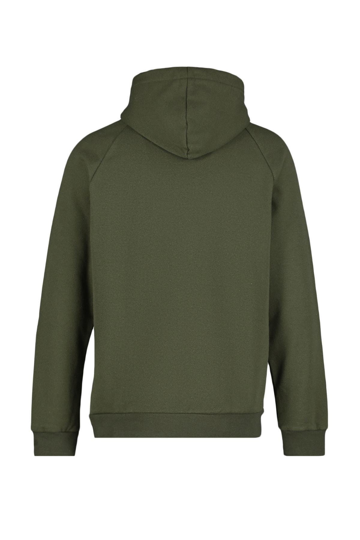 Khaki Hooded Sweatshirt, , large image number 8