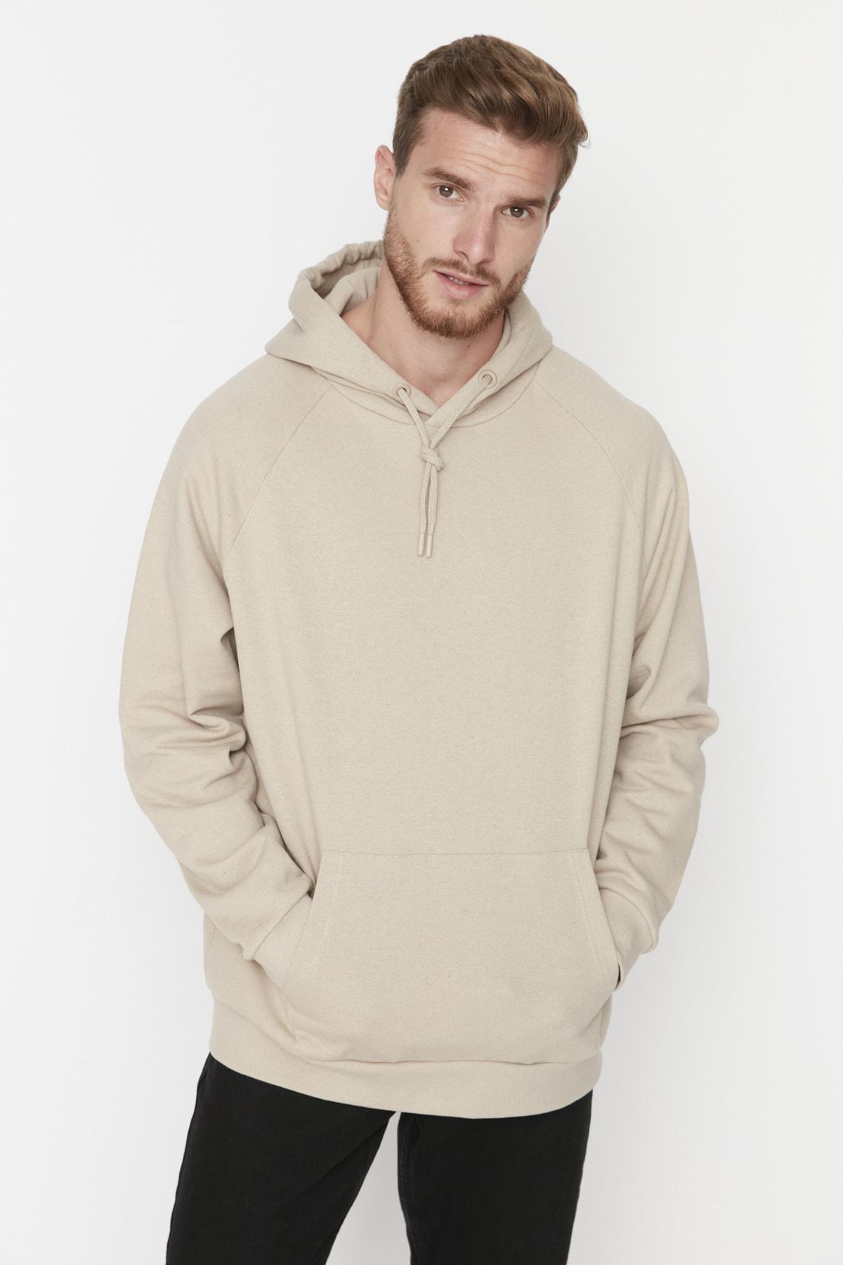 Beige Oversize Sweater, , large image number 0