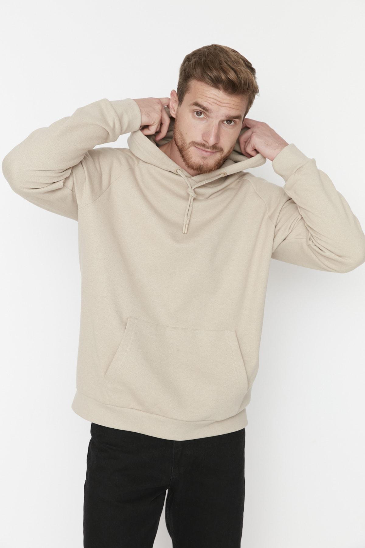 Beige Oversize Sweater, , large image number 4