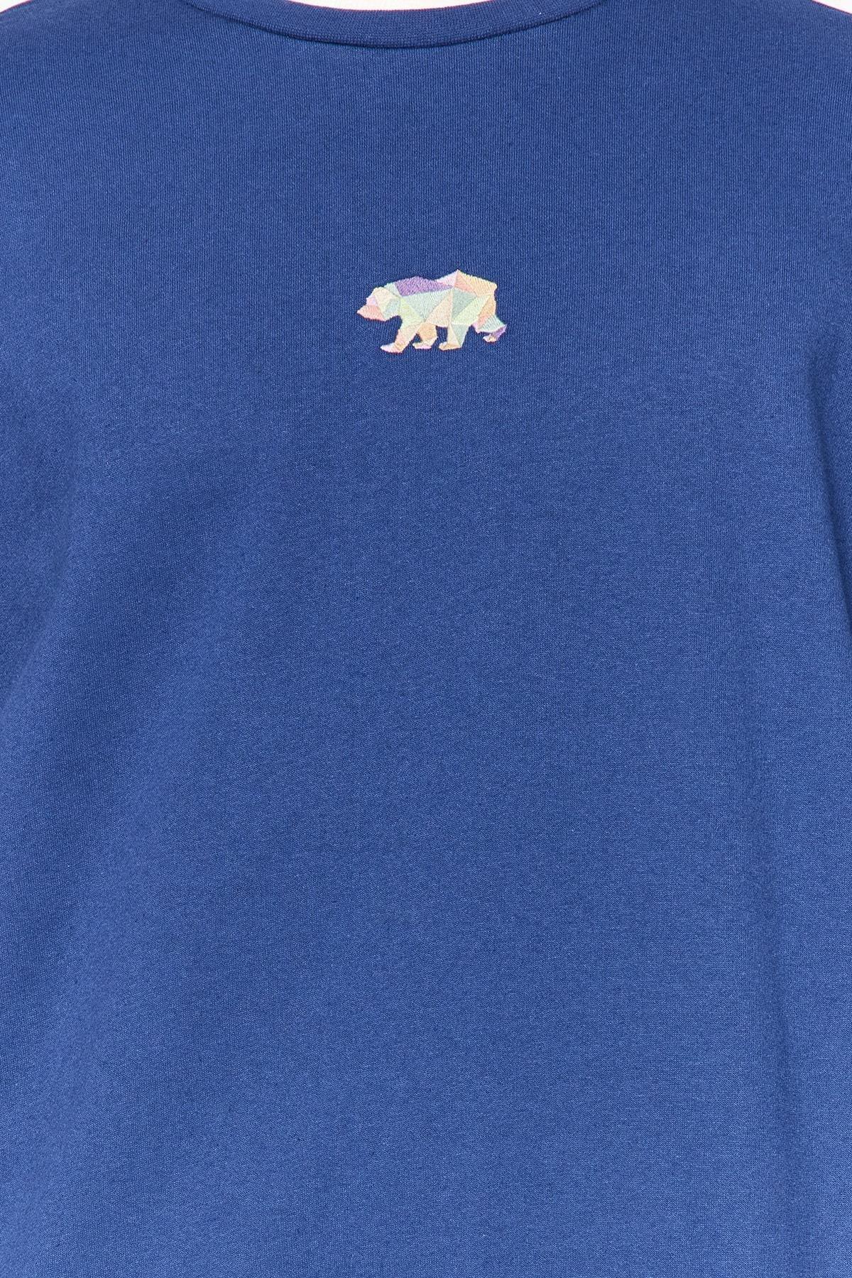 Navy Oversize Crew Neck Sweatshirt, , large image number 2