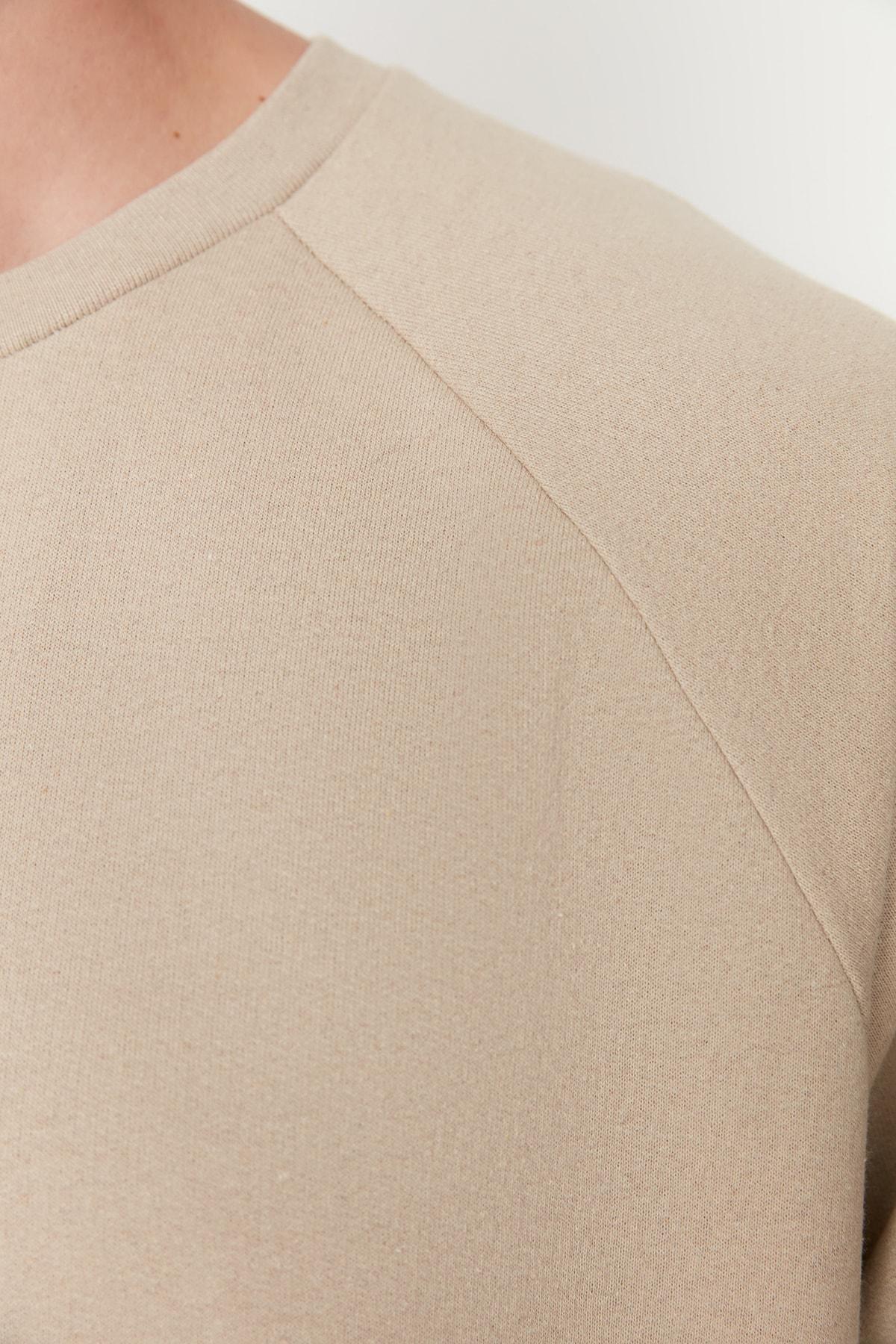 Beige Crew Neck Sweatshirt, , large image number 4
