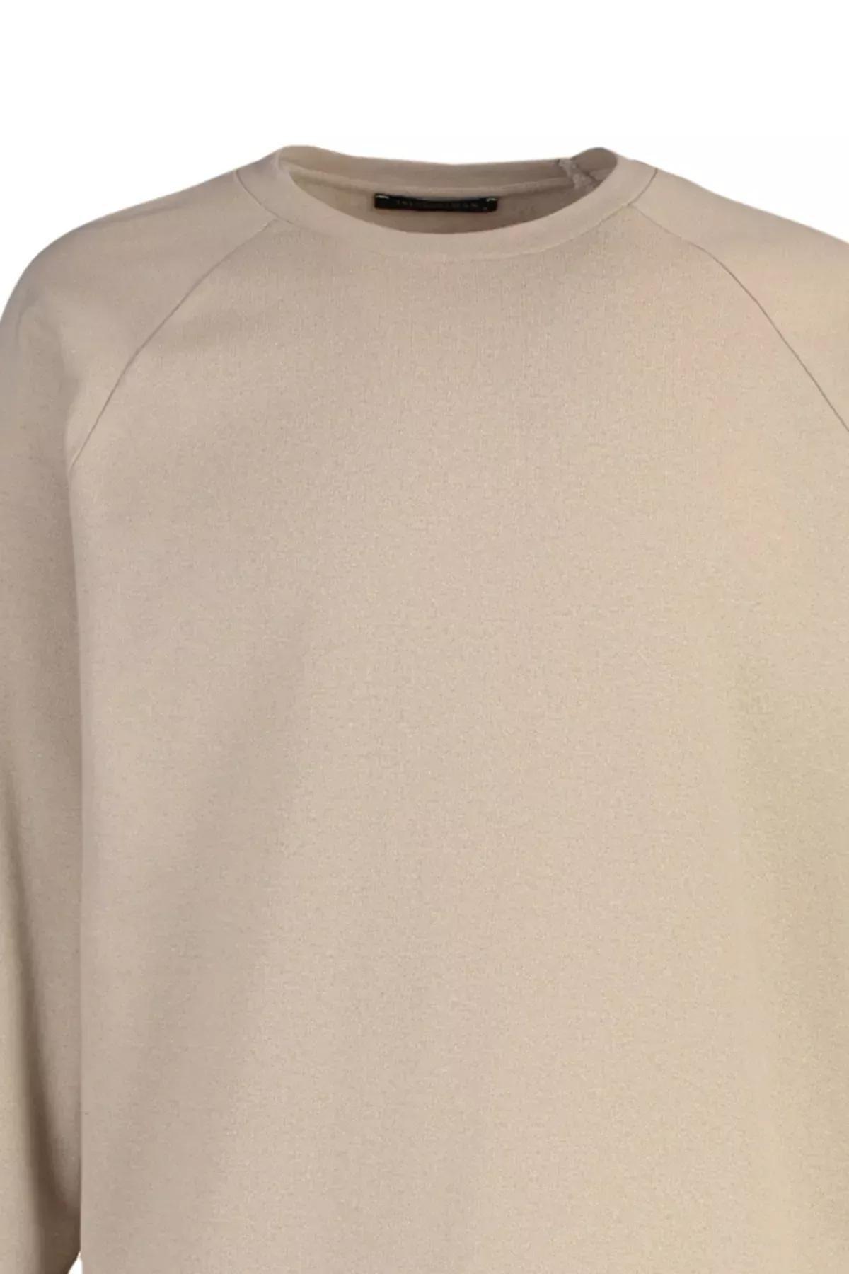 Beige Crew Neck Sweatshirt, , large image number 5