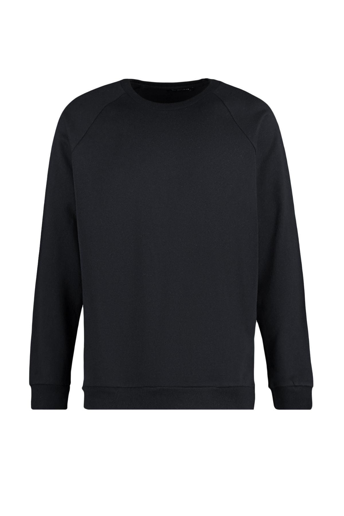 Black Crew Neck Sweatshirt, , large image number 8
