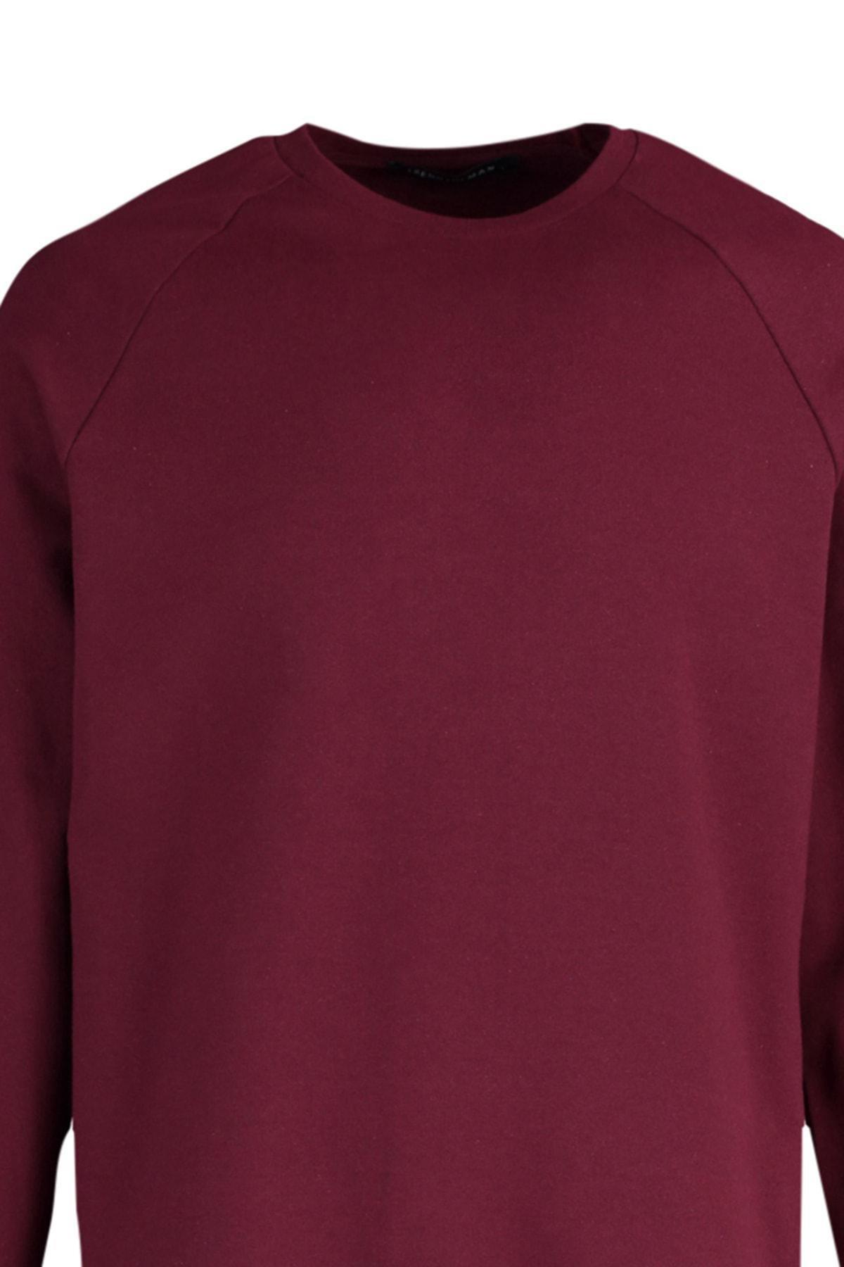 Burgundy Raglan Sleeve Sweatshirt, , large image number 7