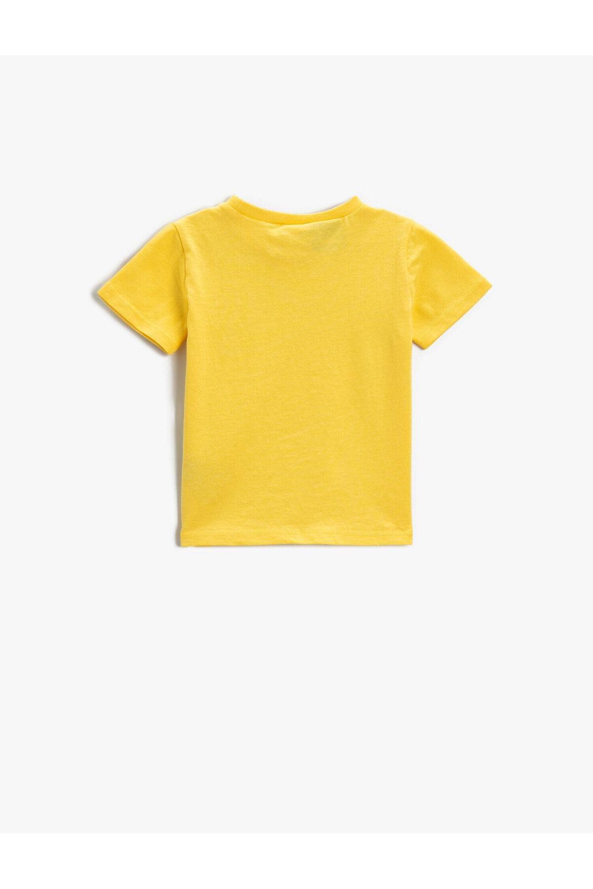 Koton - Yellow Printed T-Shirt, Kids Boys